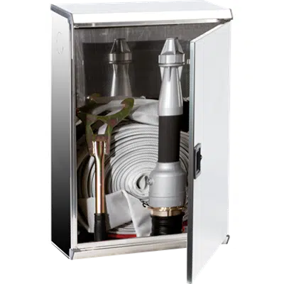 kép a termékről - 2/MPX FIRE HOSE SYSTEM FOR FIRE SERVICE USE DN 70 - "Electa" METAL DOOR STAINLESS STEEL CABINET