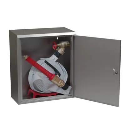 imazhi i 2/SX FIRE HYDRANT WITH LAY-FLAT HOSE "Murano Industrial" STAINLESS STEEL - METAL DOOR