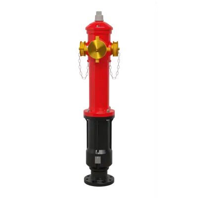 Image for 66/D DRY BARREL PILLAR HYDRANT STYLE EUR - DN 100 X 3 OUTLETS - BRASS CAPS