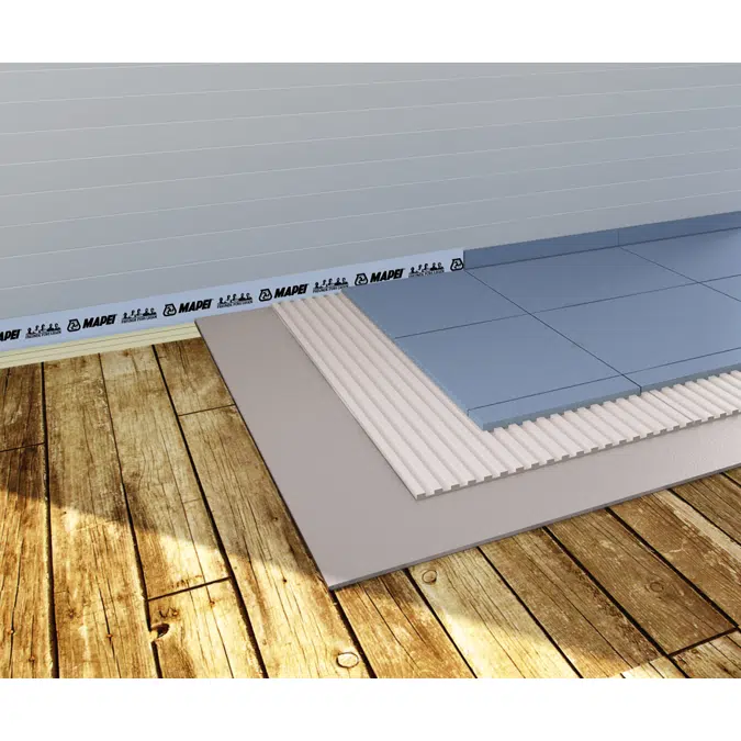 System for laying ceramic tiles on wooden floors