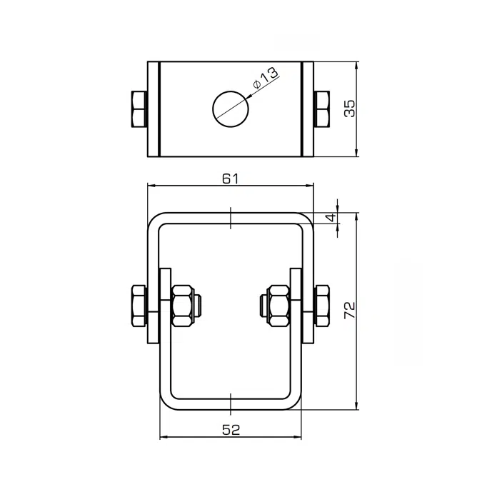 NICZUK Sloped angle rod connector WP
