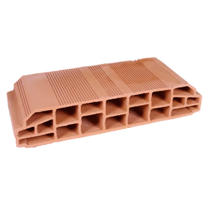 Hollow Clay Infill Block for Steel Beams, 13 cm