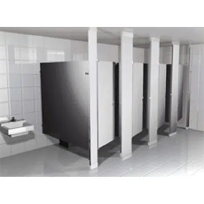 รูปภาพสำหรับ Stainless Steel Toilet Partitions Floor to Ceiling