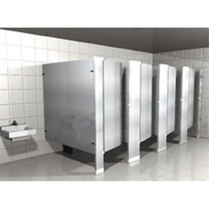 BIM objects Free download! Stainless Steel Toilet Partitions Floor