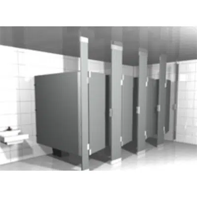 Solid Plastic Toilet Partitions Floor to Ceiling 이미지
