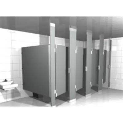 Image pour Solid Plastic Toilet Partitions Floor to Ceiling