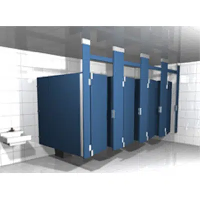 Obrázek pro Solid Plastic Toilet Partitions Ceiling Hung