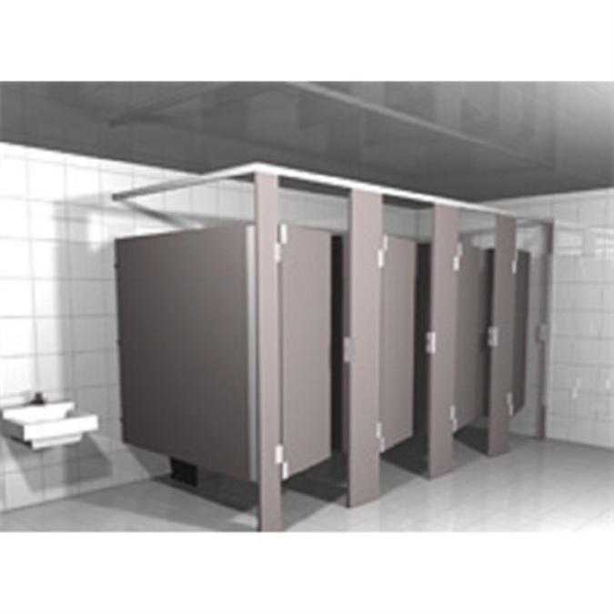 BIM objects Free download! Solid Plastic Toilet Partitions Headrail