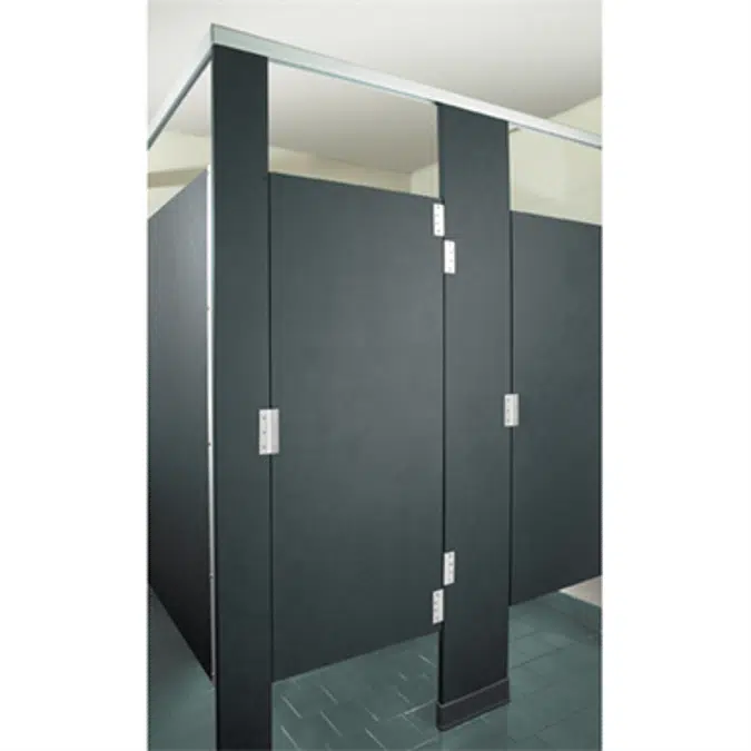 Solid Plastic Toilet Partitions Headrail Braced