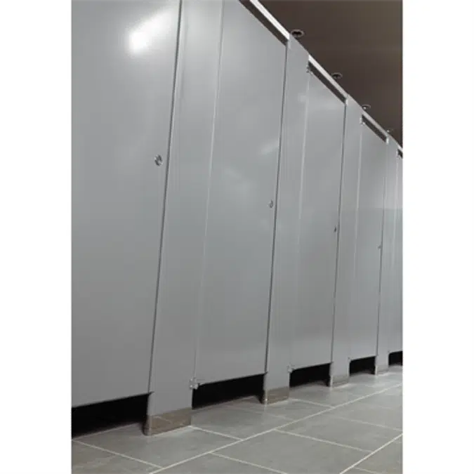 Powder Coated Toilet Partitions Headrail Braced