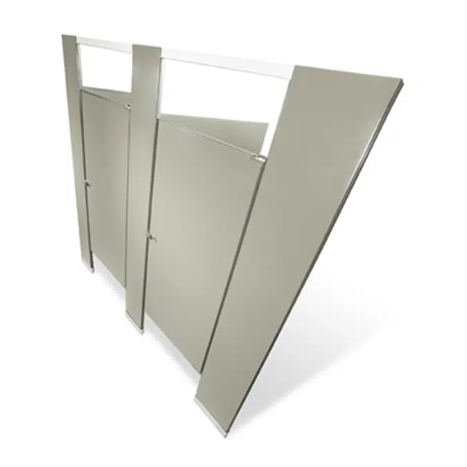 Powder Coated Toilet Partitions Headrail Braced