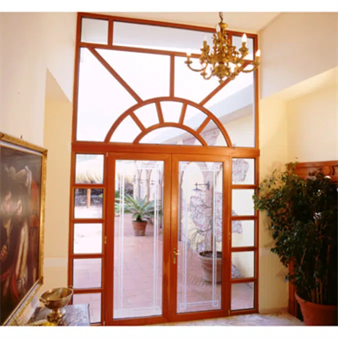 S.22 Aluminum/Wood Clad French & Pivot Door