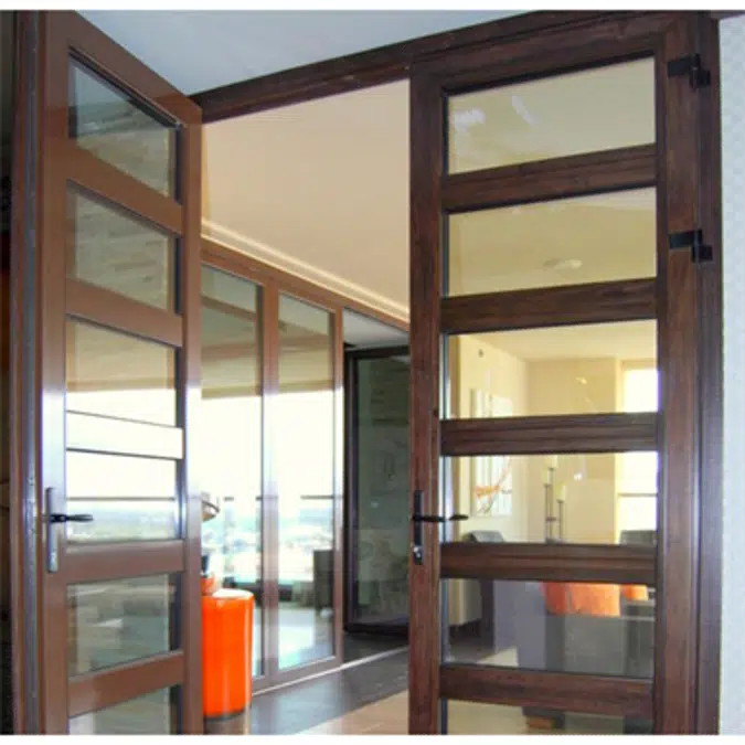 S.22 Aluminum/Wood Clad French & Pivot Door