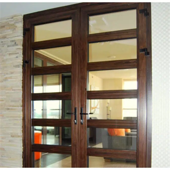 S.22 Aluminum/Wood Clad French & Pivot Door