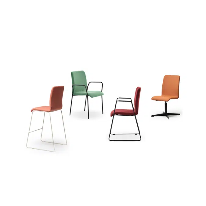 Wing 900 upholstered chairs and stools