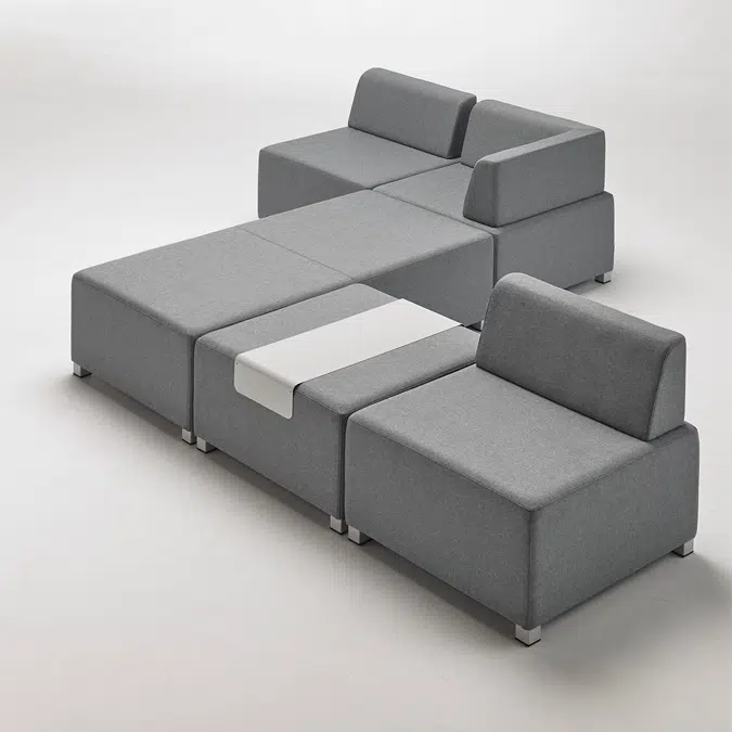 Puzzle modular upholstered soft seating