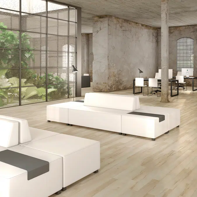 Puzzle modular upholstered soft seating