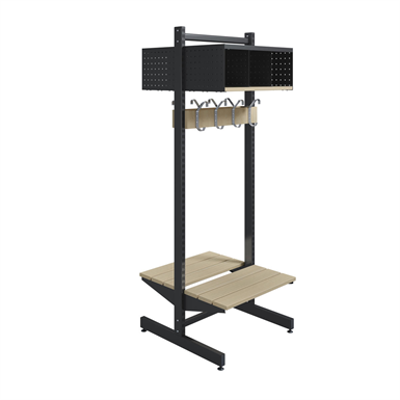 Image for Wille 3-tray freestanding with coat hanger and bench