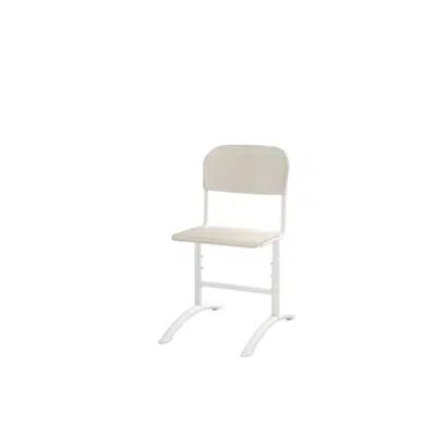 Matte adjustable small seat white frame