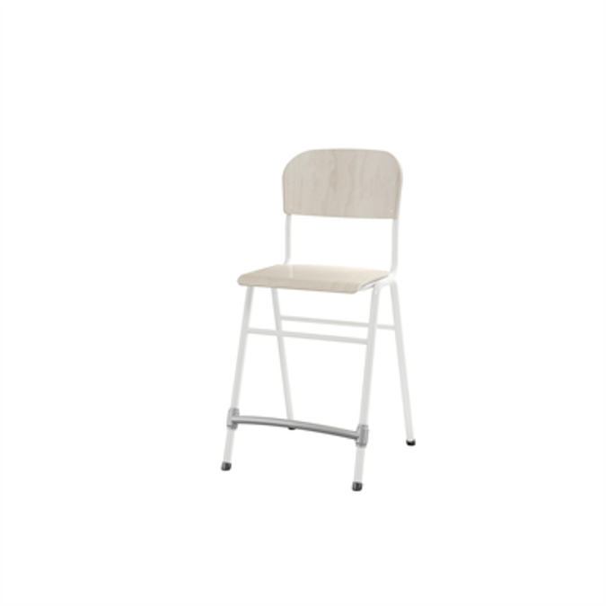 BIM objects - Free download! Matte 54 cm small seat white frame | BIMobject