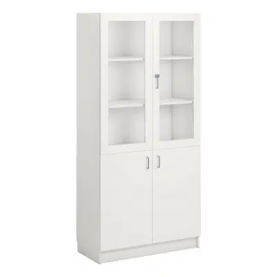 Norden material cabinet 2 solid 2 glas B100xD47xH210 white