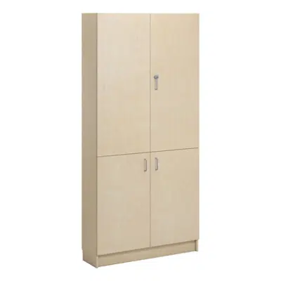 Norden material cabinet 4 solid door B100xD32xH210 birch