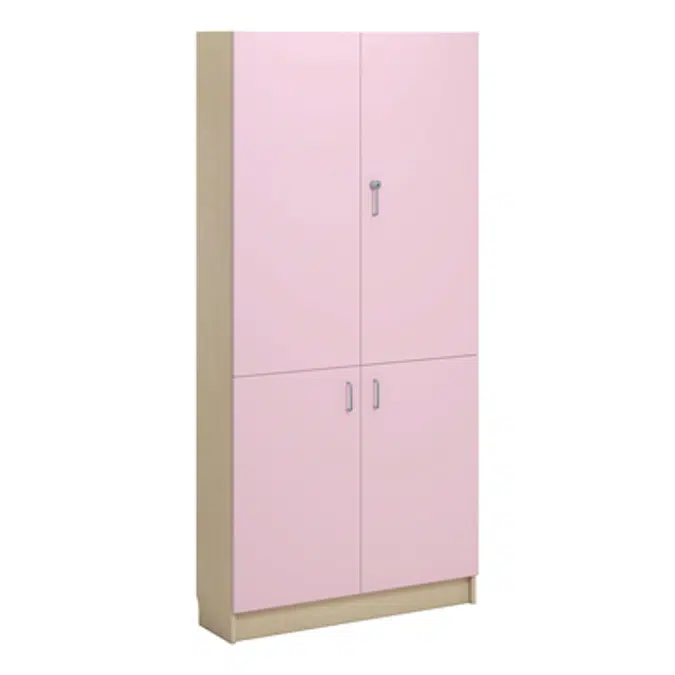 Norden material cabinet 4 solid door B100xD32xH210 birch