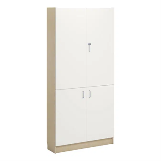 Norden material cabinet 4 solid door B100xD32xH210 birch