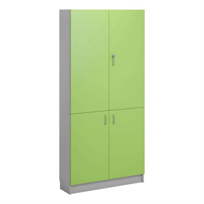 Norden material cabinet 4 solid door B100xD32xH210 grey