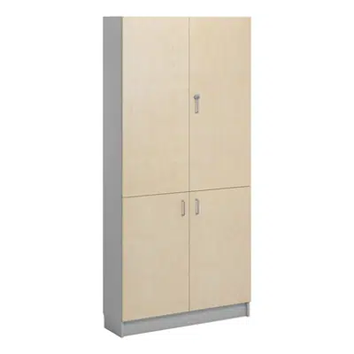 Norden material cabinet 4 solid door B100xD32xH210 grey