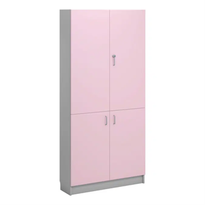 Norden material cabinet 4 solid door B100xD32xH210 grey
