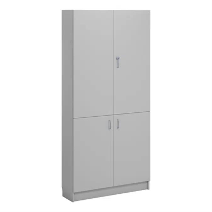 Norden material cabinet 4 solid door B100xD32xH210 grey