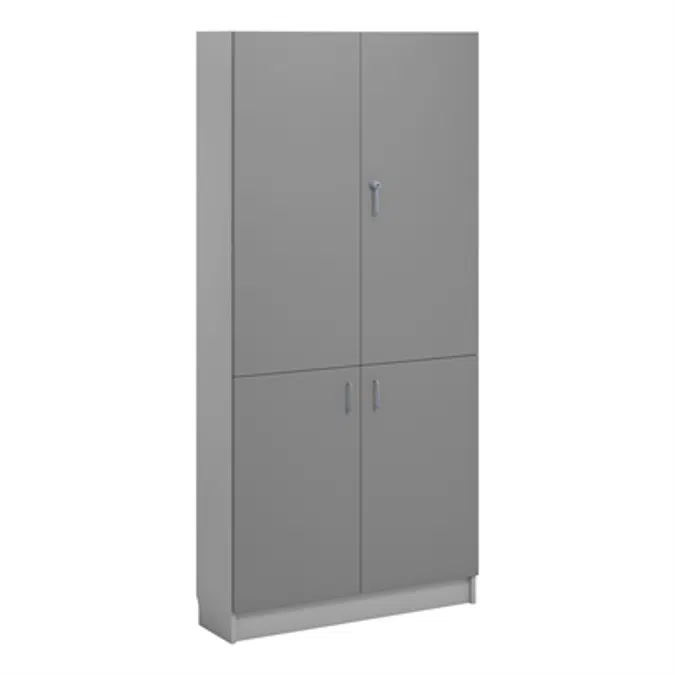 Norden material cabinet 4 solid door B100xD32xH210 grey