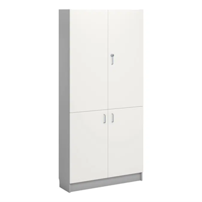 Norden material cabinet 4 solid door B100xD32xH210 grey