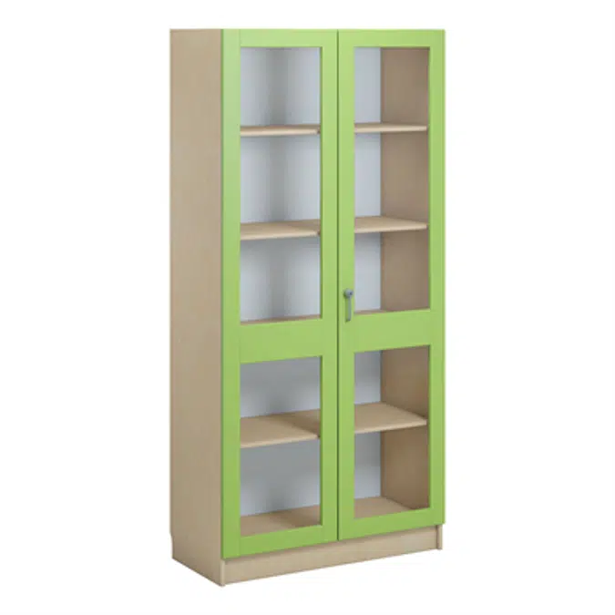 Norden material cabinet 2 solida glas B100xD47xH210 birch