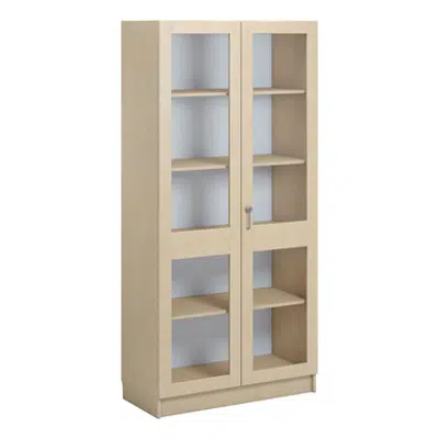 Norden material cabinet 2 solida glas B100xD47xH210 birch