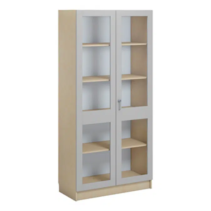 Norden material cabinet 2 solida glas B100xD47xH210 birch
