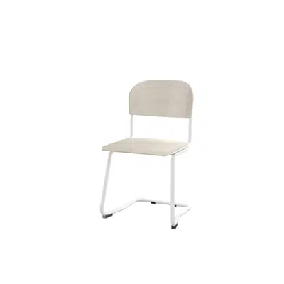 Matte 45 cm big seat white frame