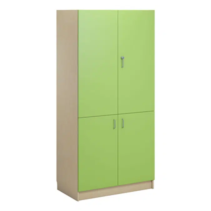 Norden material cabinet 4 solid door B100xD60xH210 birch