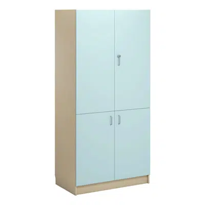 Norden material cabinet 4 solid door B100xD60xH210 birch