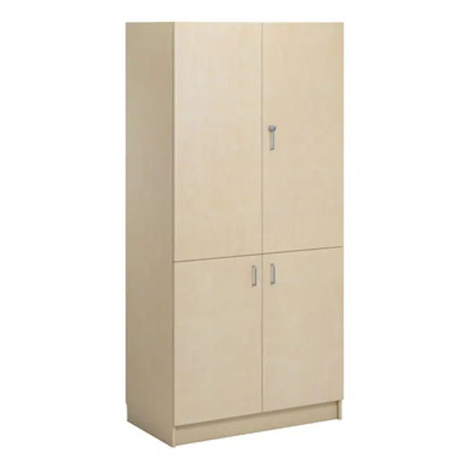 Norden material cabinet 4 solid door B100xD60xH210 birch