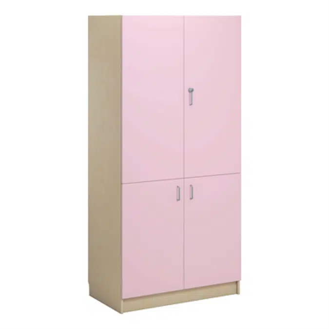 Norden material cabinet 4 solid door B100xD60xH210 birch