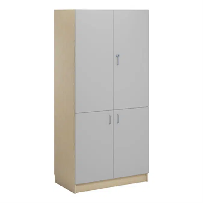 Norden material cabinet 4 solid door B100xD60xH210 birch