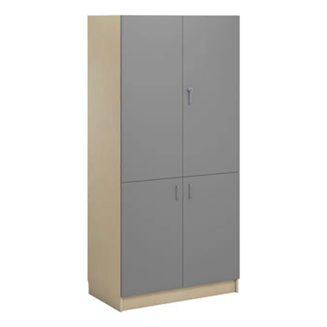 Norden material cabinet 4 solid door B100xD60xH210 birch