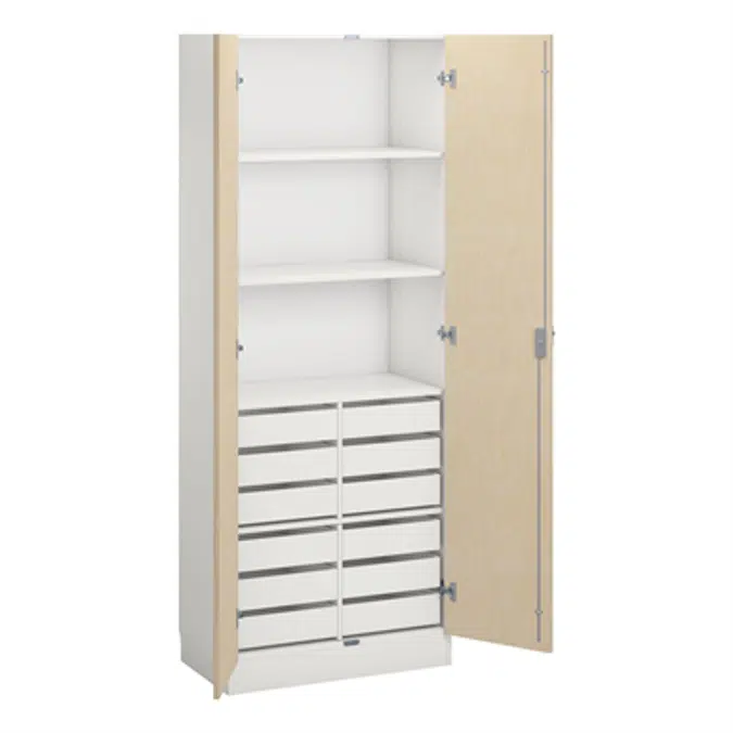 Norden material cabinet 12 drawer B80xD47xH210 white