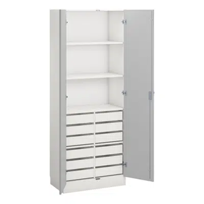 Norden material cabinet 12 drawer B80xD47xH210 white