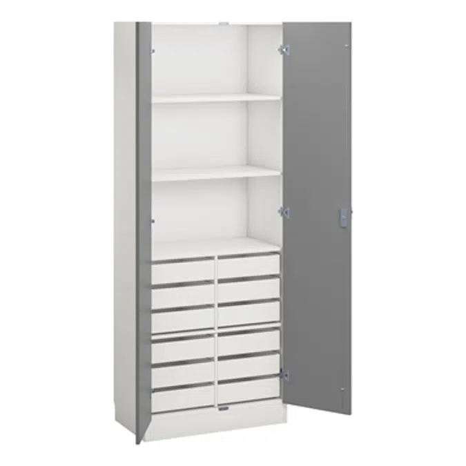 Norden material cabinet 12 drawer B80xD47xH210 white