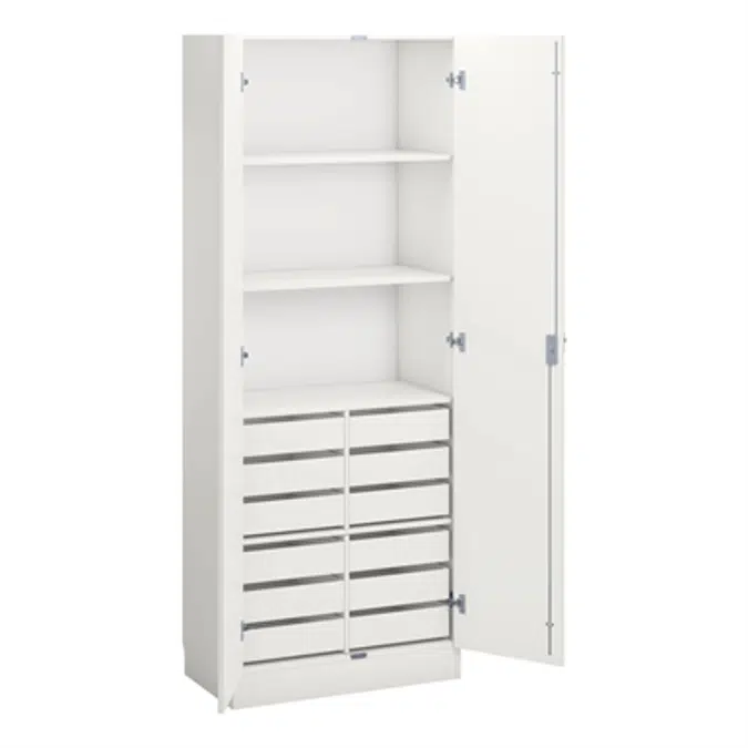 Norden material cabinet 12 drawer B80xD47xH210 white