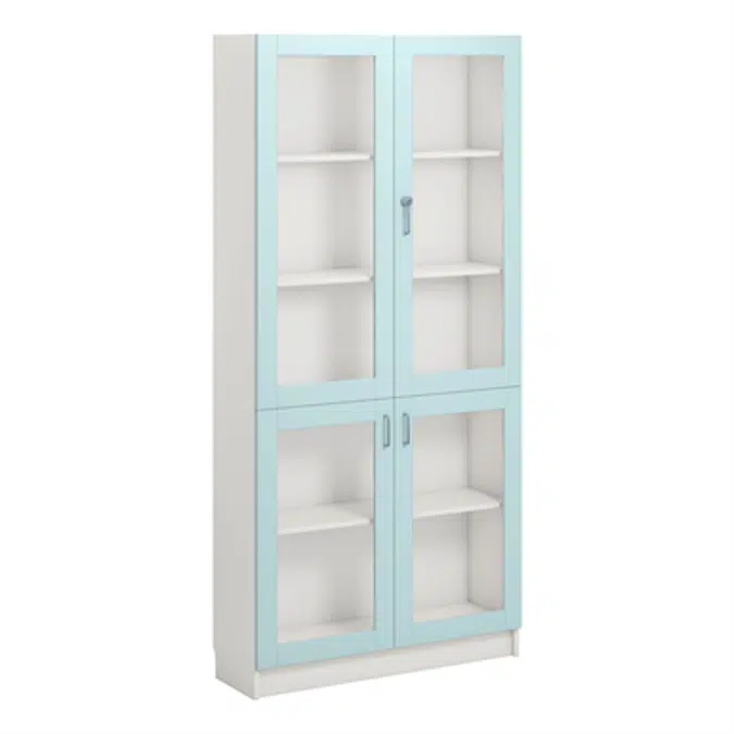 Norden material cabinet 4 glas B100xD32xH210 white