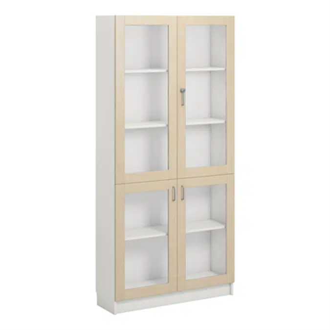 Norden material cabinet 4 glas B100xD32xH210 white